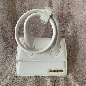 Jacquemus Crossbody Small Bag White Leather Le Chiquito